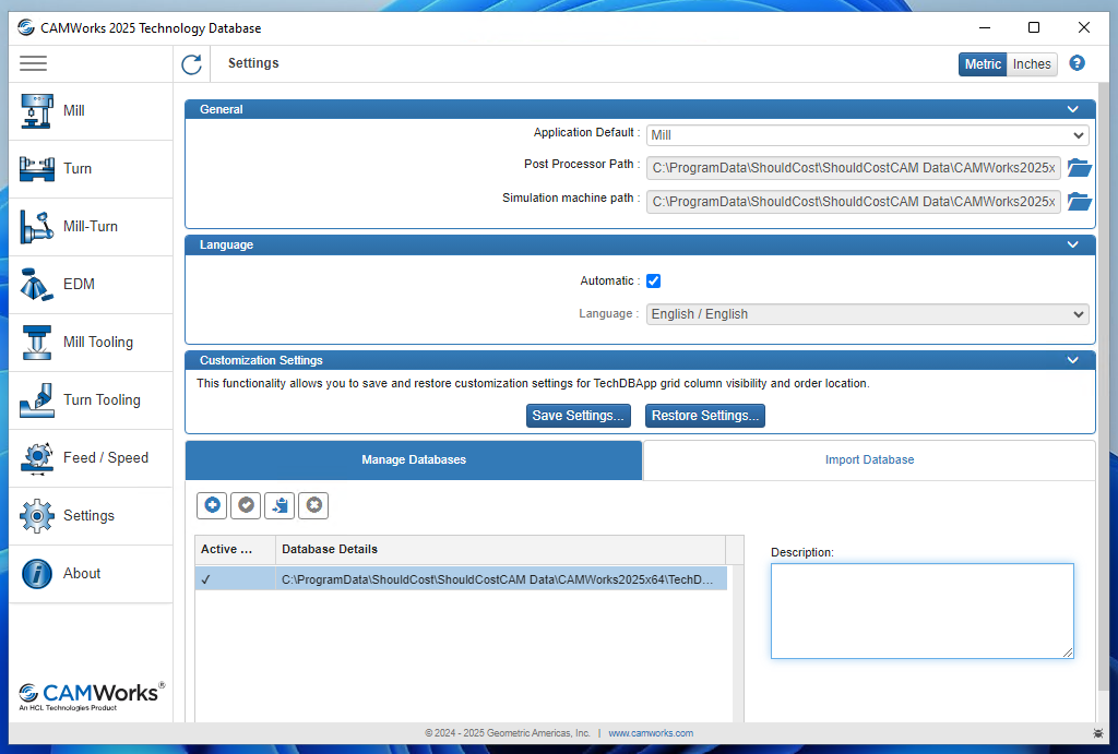 Go to Import Database tab